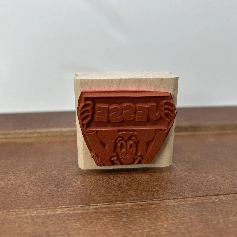 Name JESSE Disney Mickey Mouse Paper Company Wood Rubber‎ Stamp
